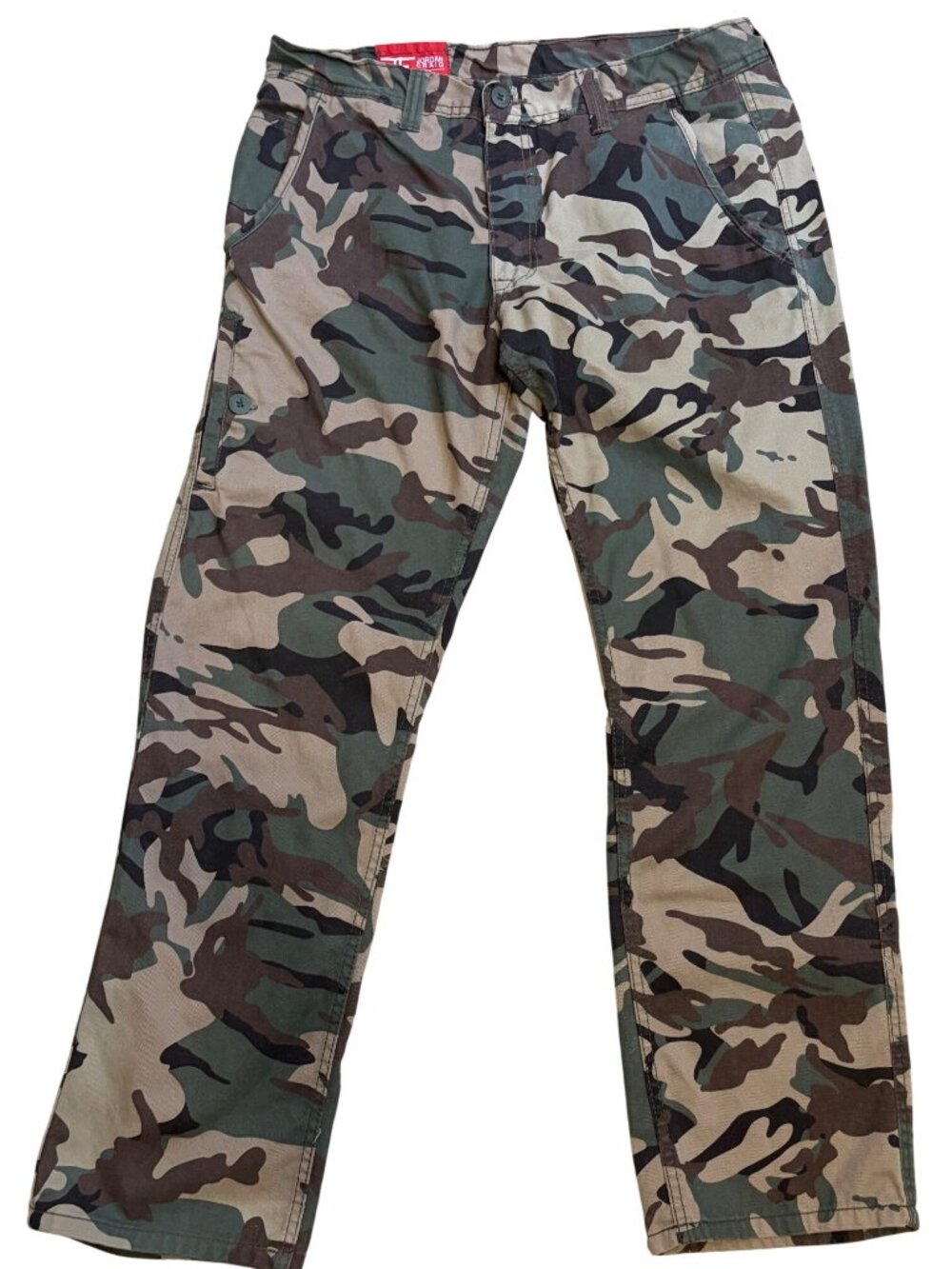 Jordan Craig Men's Camouflage Cargo Pants Pockets Green Brown Size 34x30